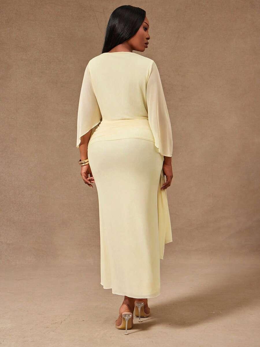 żółta maxi sukienka