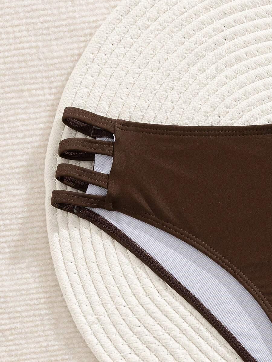 brązowy dół od bikini 