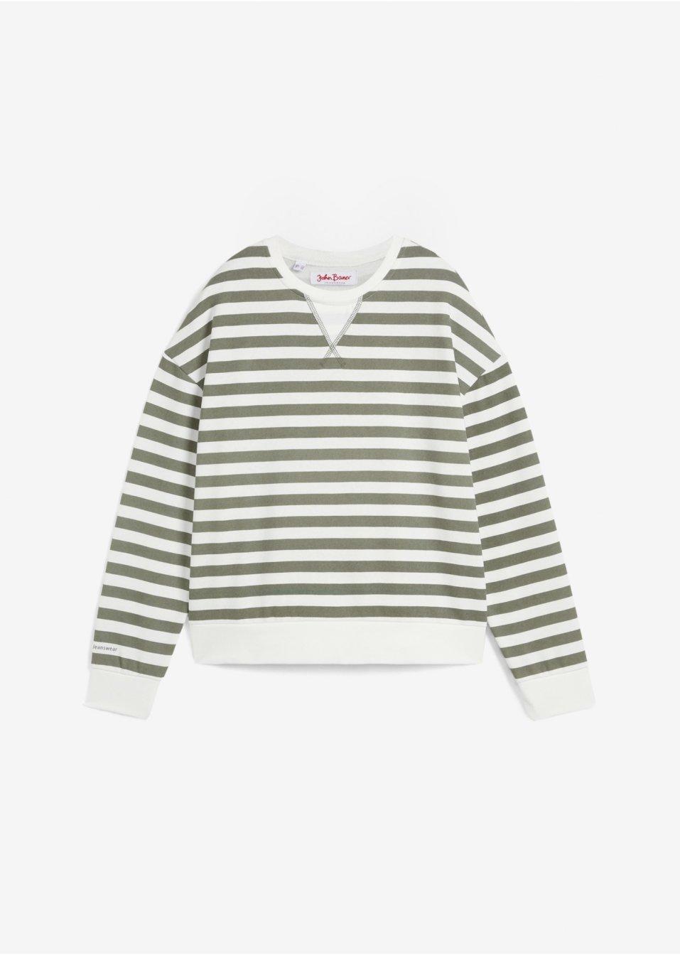 BLUZA W PASKI OVERSIZE DAMSKA 