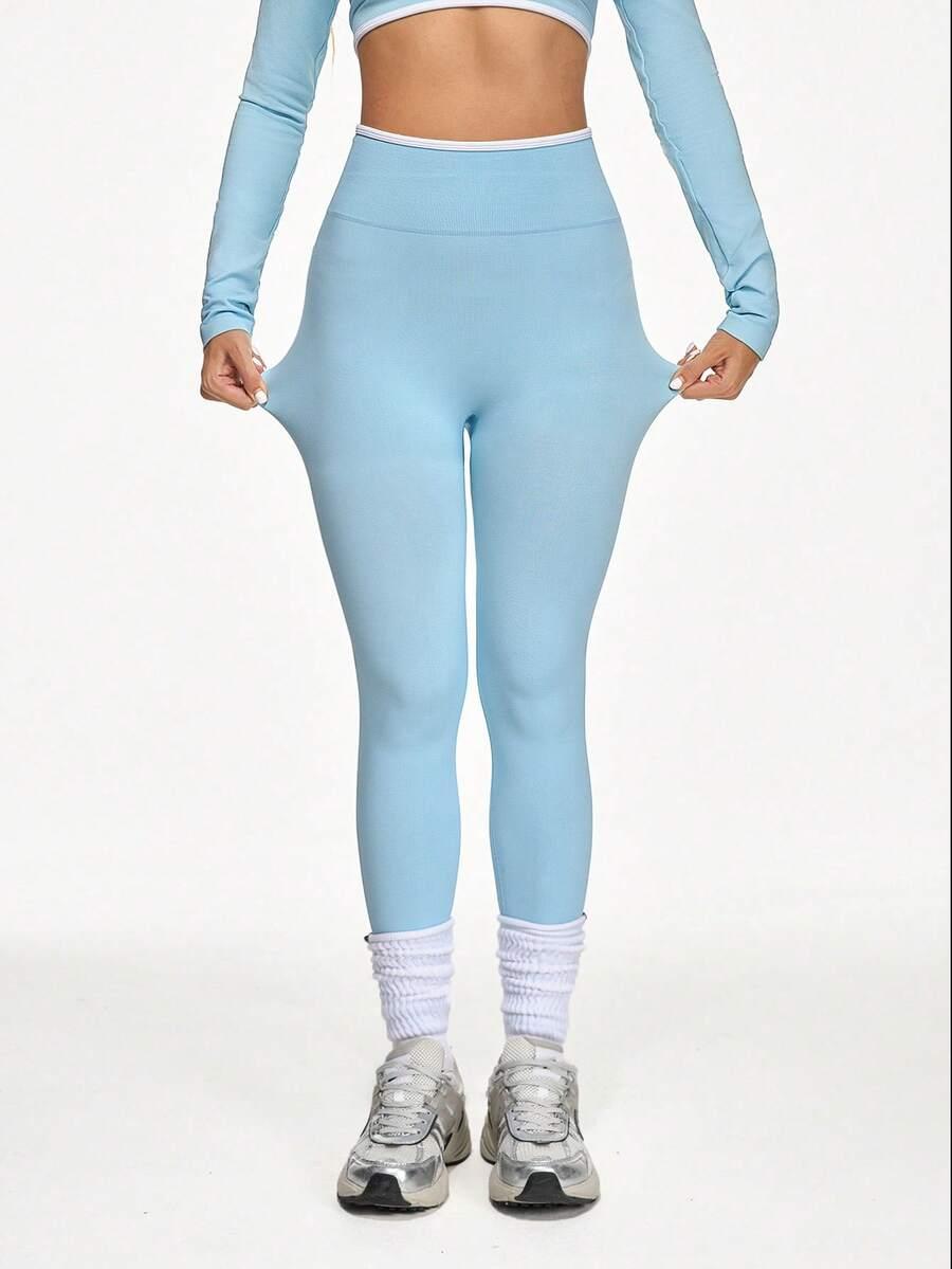 NIEBIESKIE LEGGINSY TOP ZESTAW