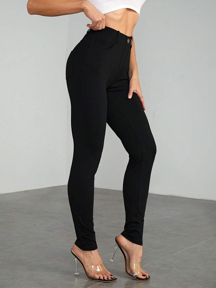 CZARNE LEGGINSY WYSOKI STAN