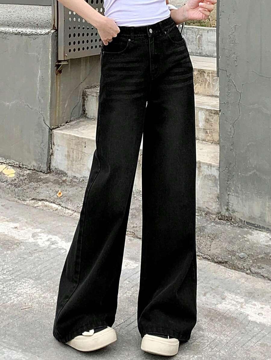 czarne spodnie jeans 