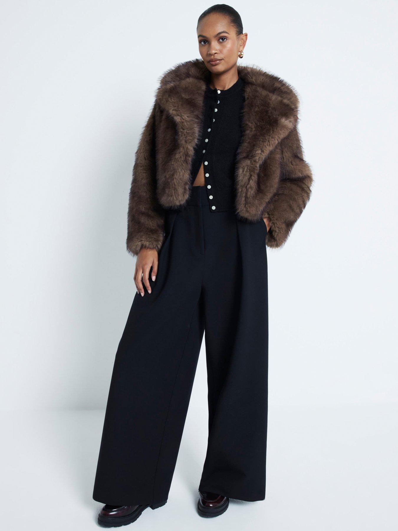 RIVERISLAND SZEROKIE SPODNIE DAMSKIE 