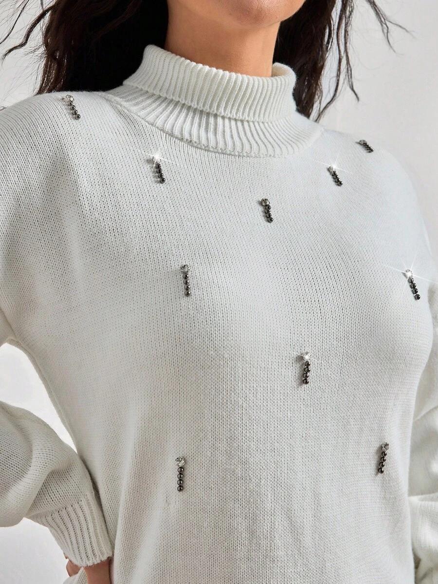 SWETER Z GOLFEM ZE ZDOBIENIEM