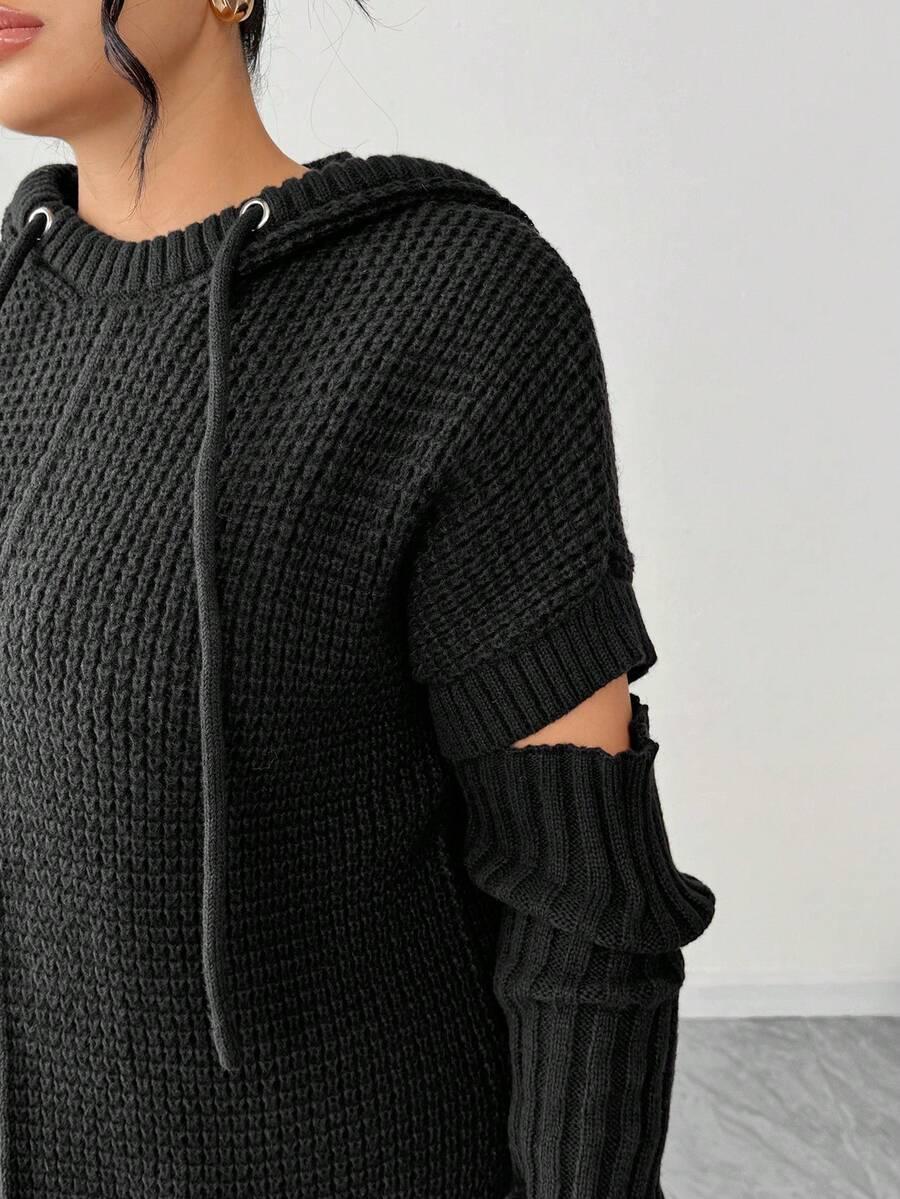 czarny sweter kaptur