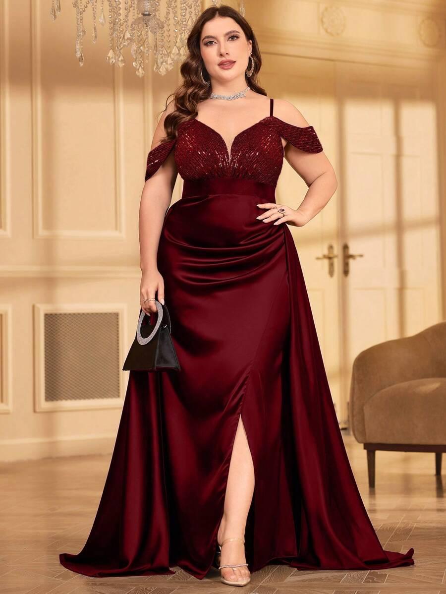CZERWONA MAXI SUKIENKA