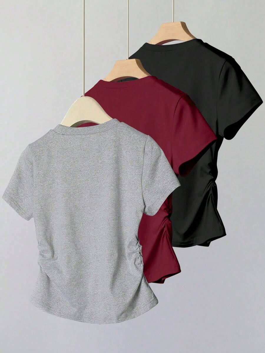 T-shirt okrągły dekolt 3-pack