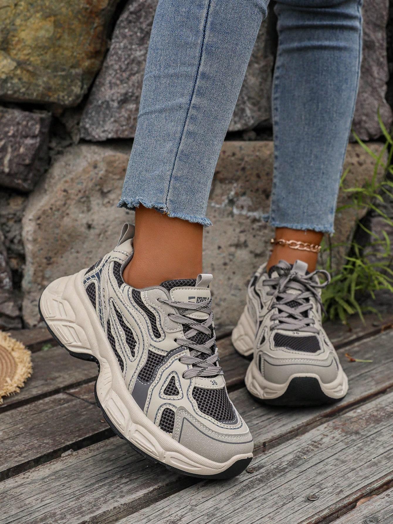 BUTY SPORTOWE PLATFORMA WIĄZANIE