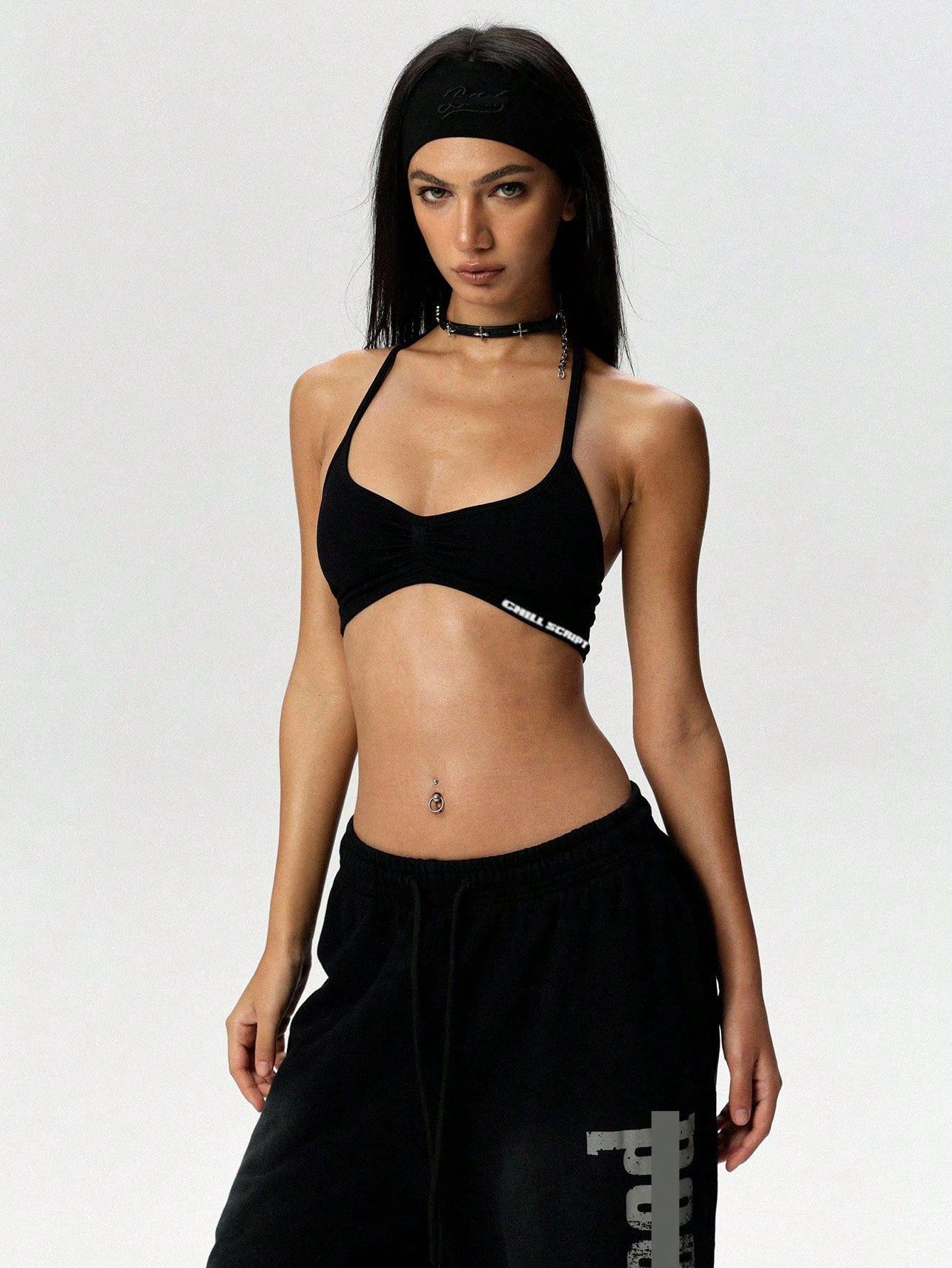 CZARNY STANIK SPORTOWY 