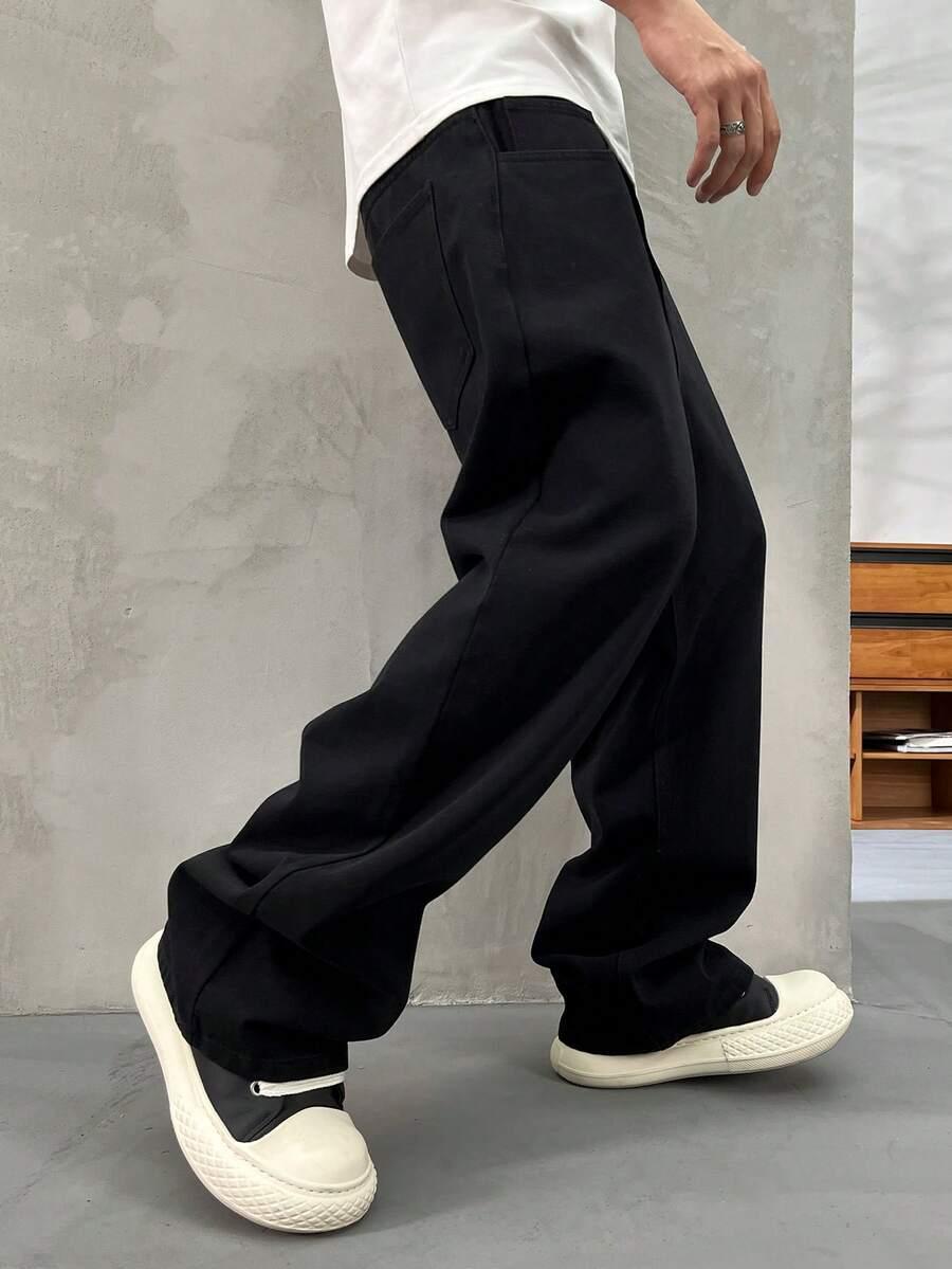 CZARNE SPODNIE JEANS