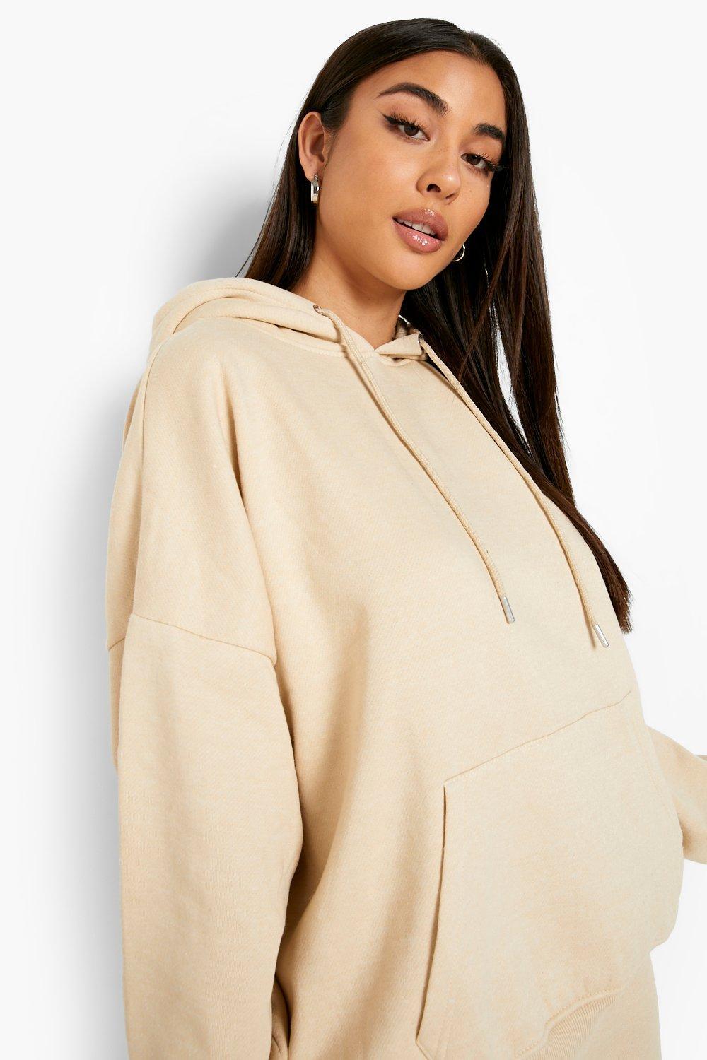 BEŻOWA BLUZA OVERSIZE KAPTUR