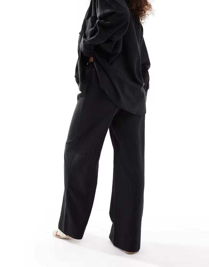 CZARNE SPODNIE WIĄZANIE