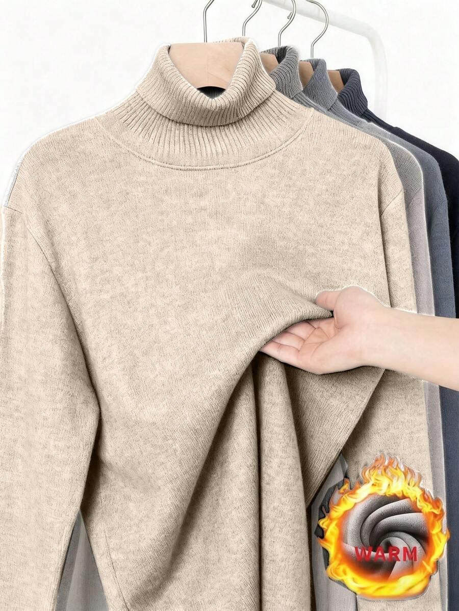 beżowy sweter golf