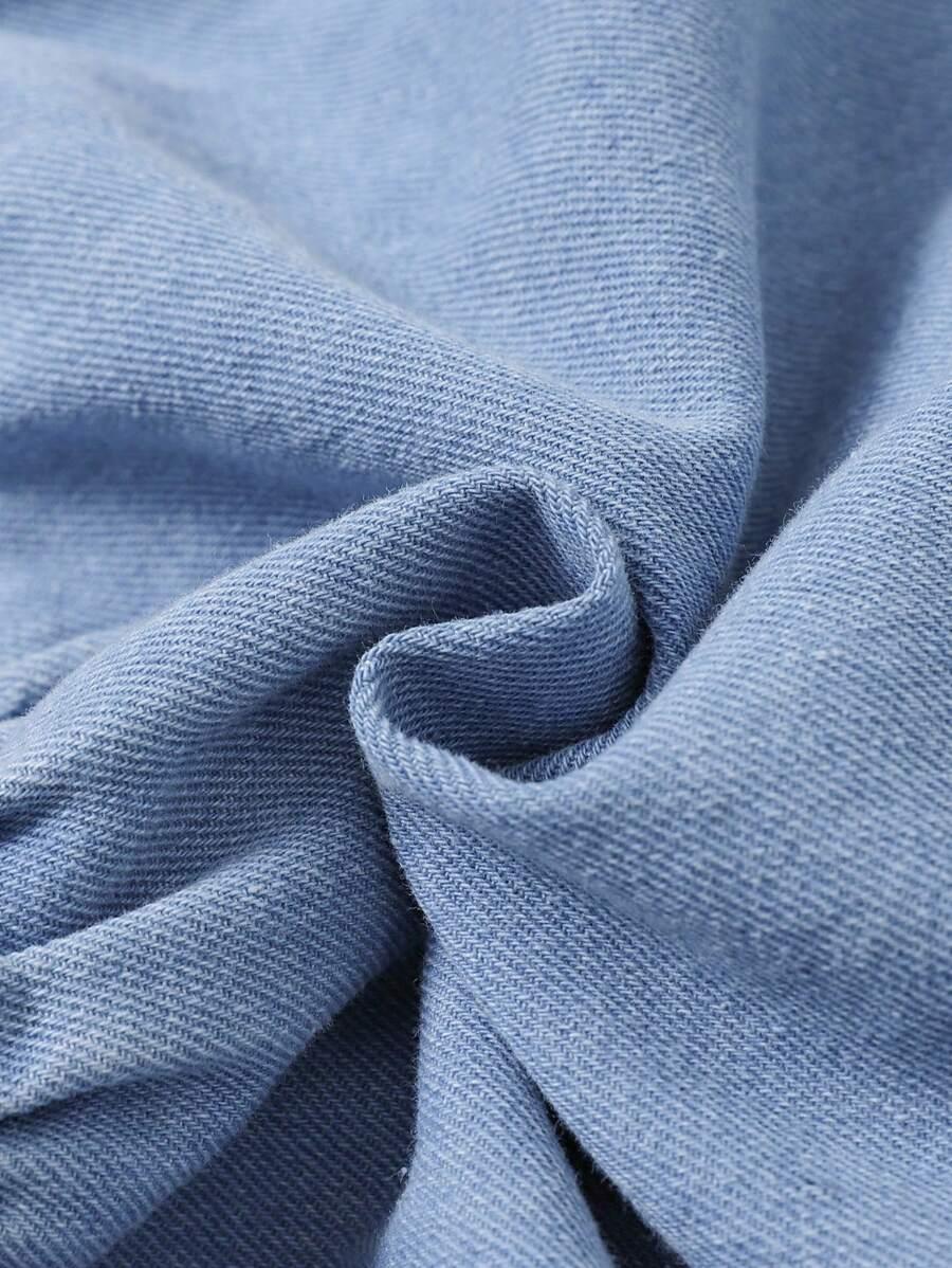 niebieska spódnica jeans