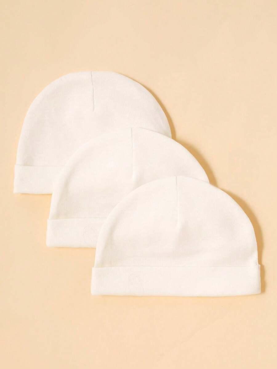 biała czapka 3-pack