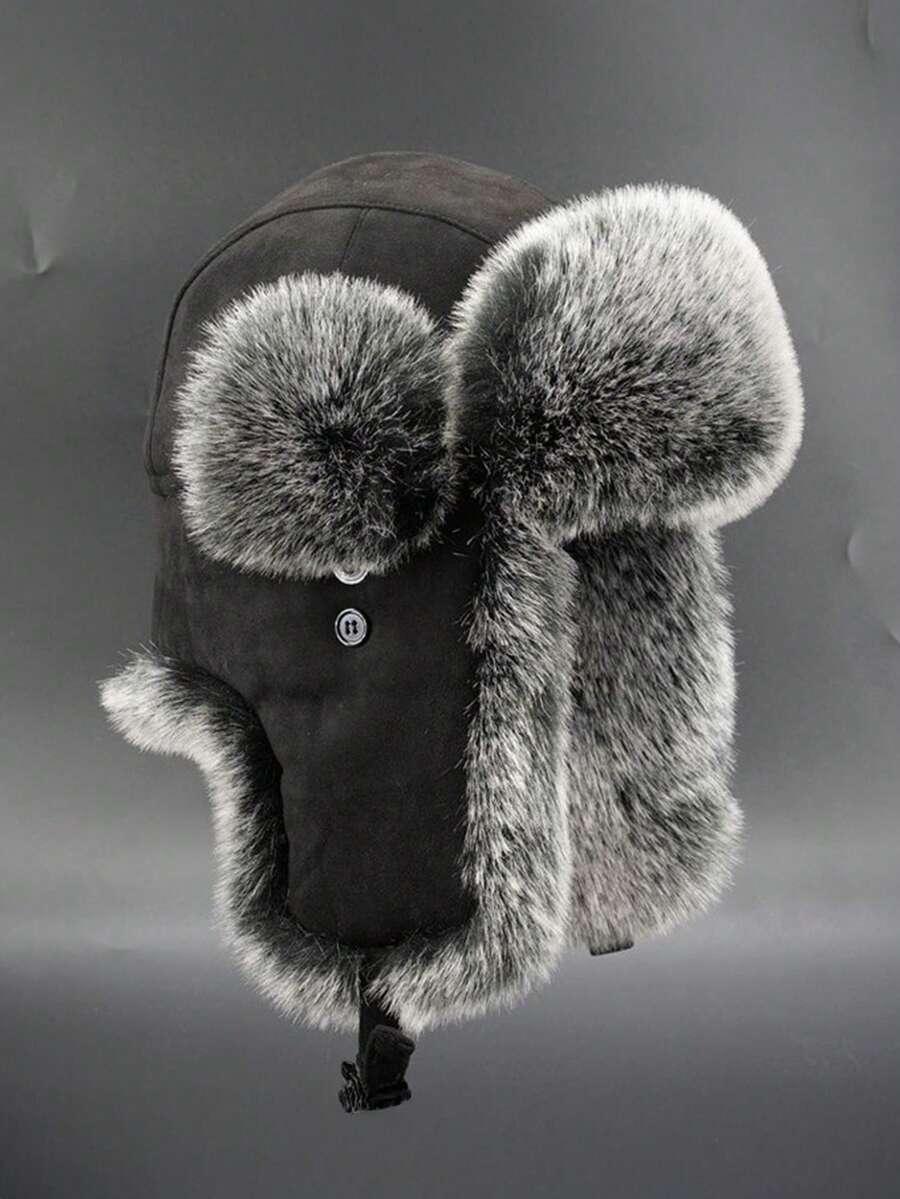czarna czapka zimowa
