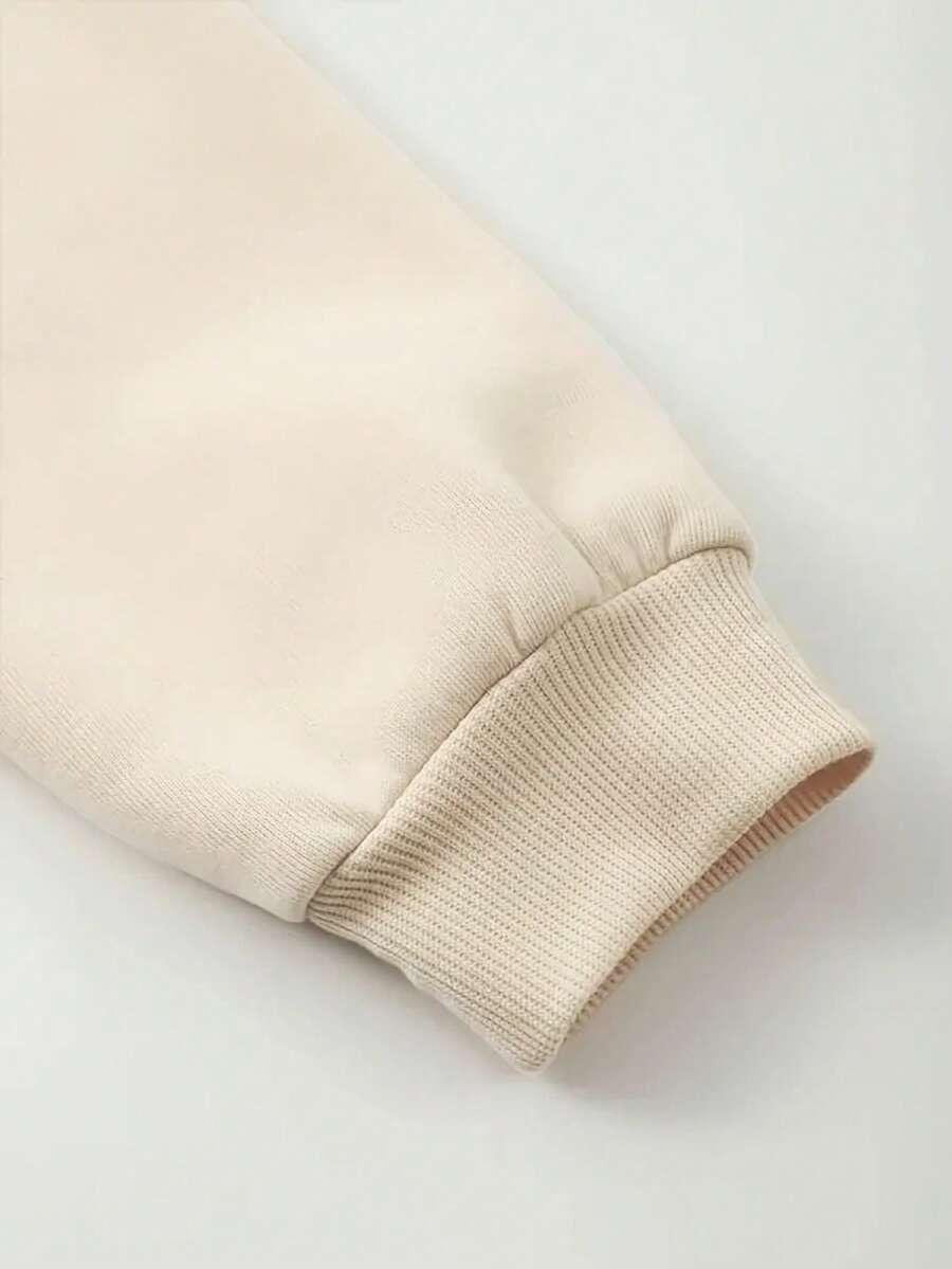 BLUZA Z OKRĄGŁYM DEKOLTEM nadruk