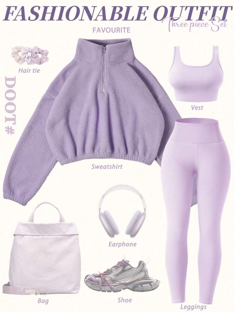 KOMPLET ODZIEŻOWY TOP BLUZA I LEGGINSY