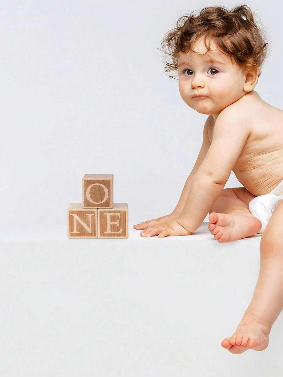 drewniane klocki napis one