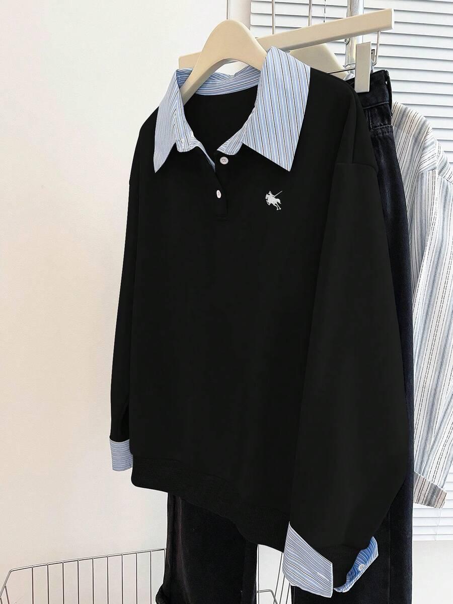 BLUZA ŁĄCZENIE KOŁNIERZYK