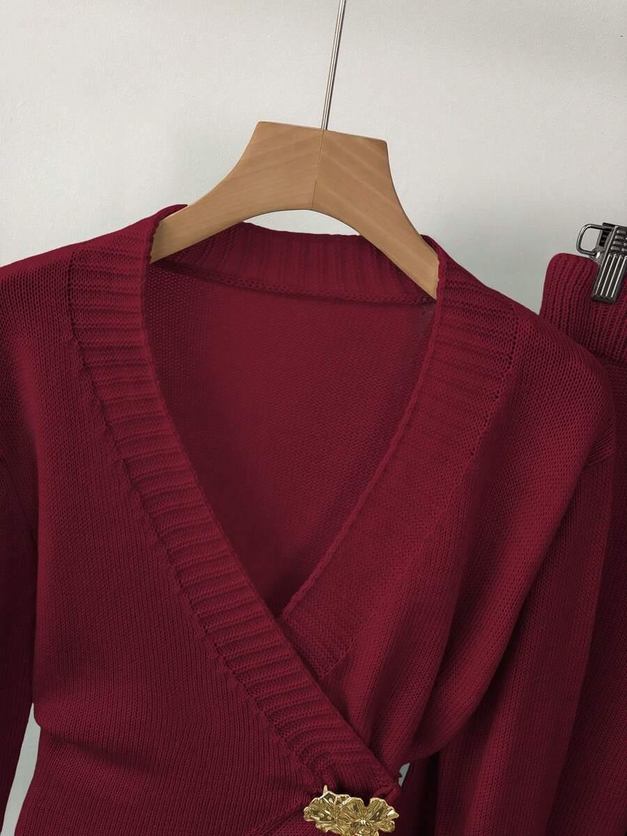 sweter spodnie dzianinowy komplet
