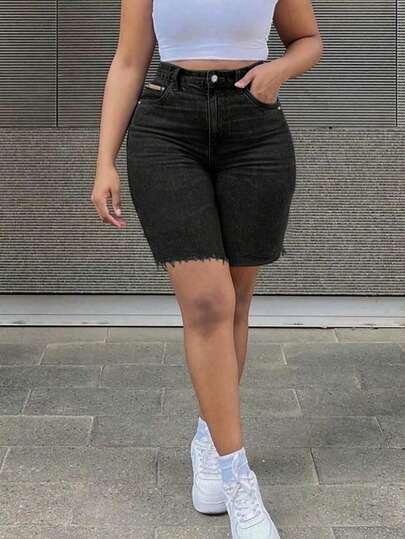 czarne spodenki jeans
