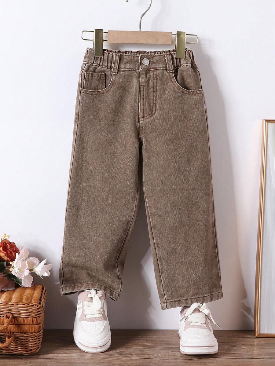 brązowe spodnie jeans
