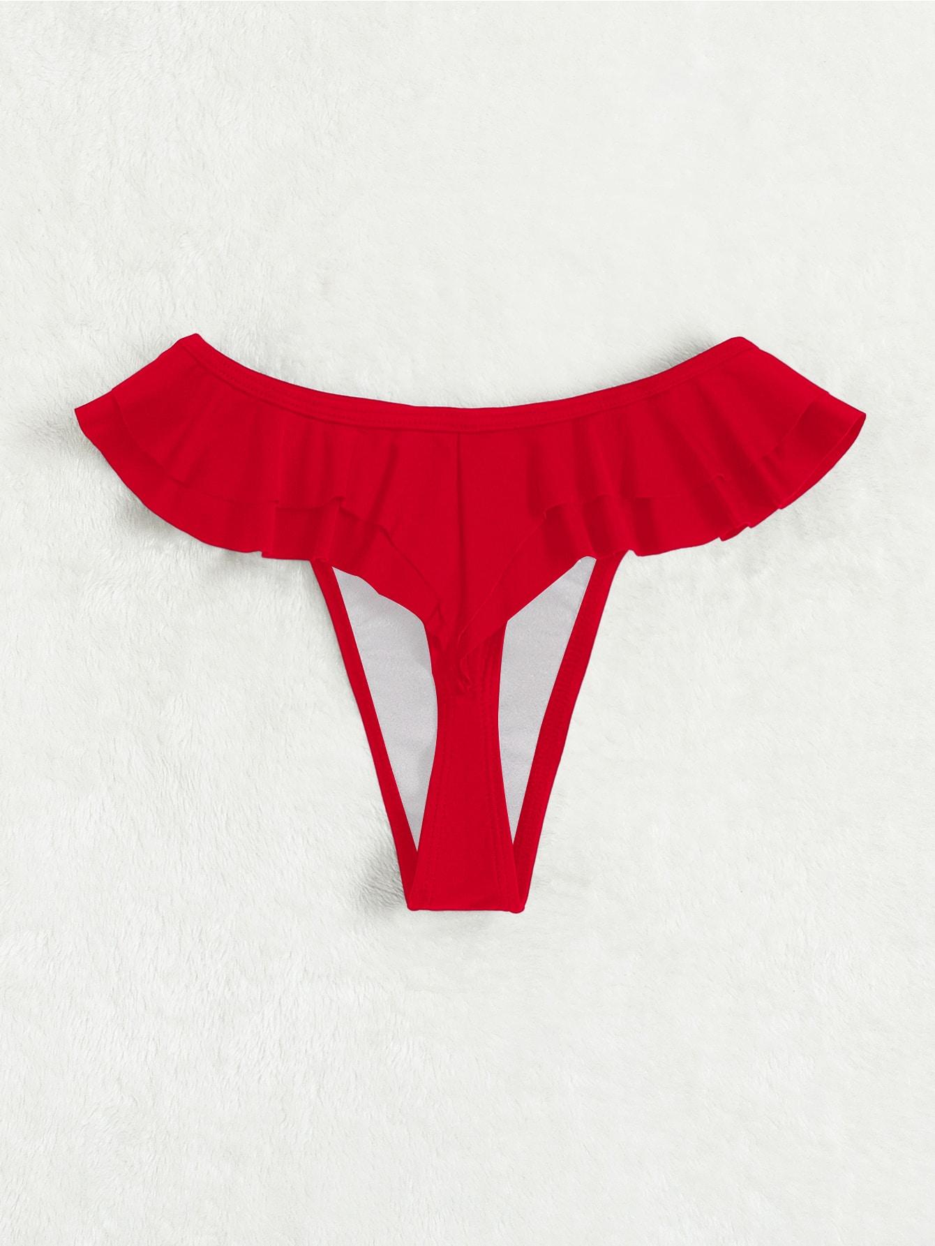 dół od bikini stringi falbanki