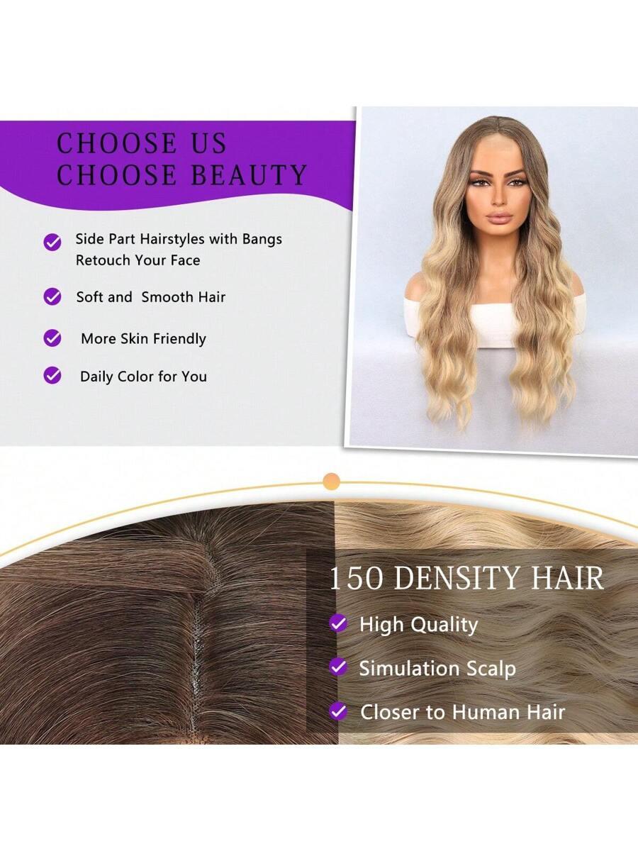 syntetyczne włosy peruka blond