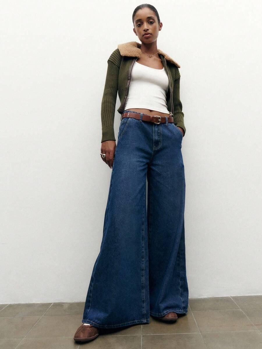 NIEBIESKIE SPODNIE JEANS