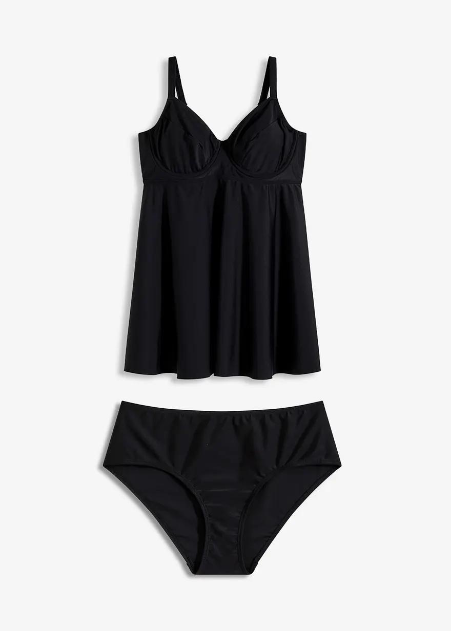 czarna góra od bikini tankini