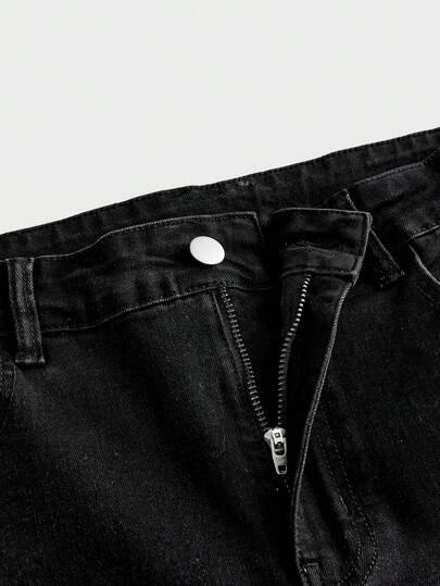 czarne jeansy casual