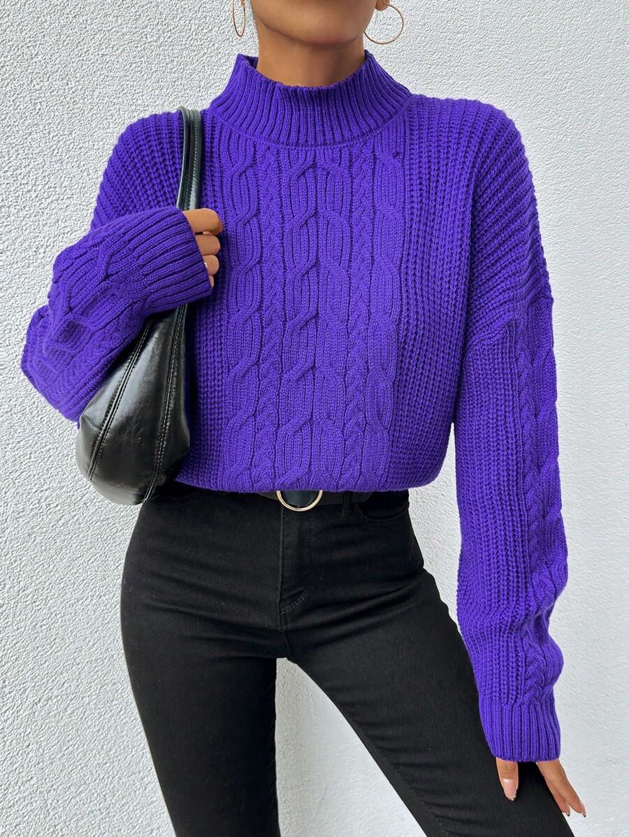 FIOLETOWY SWETER STÓJKA
