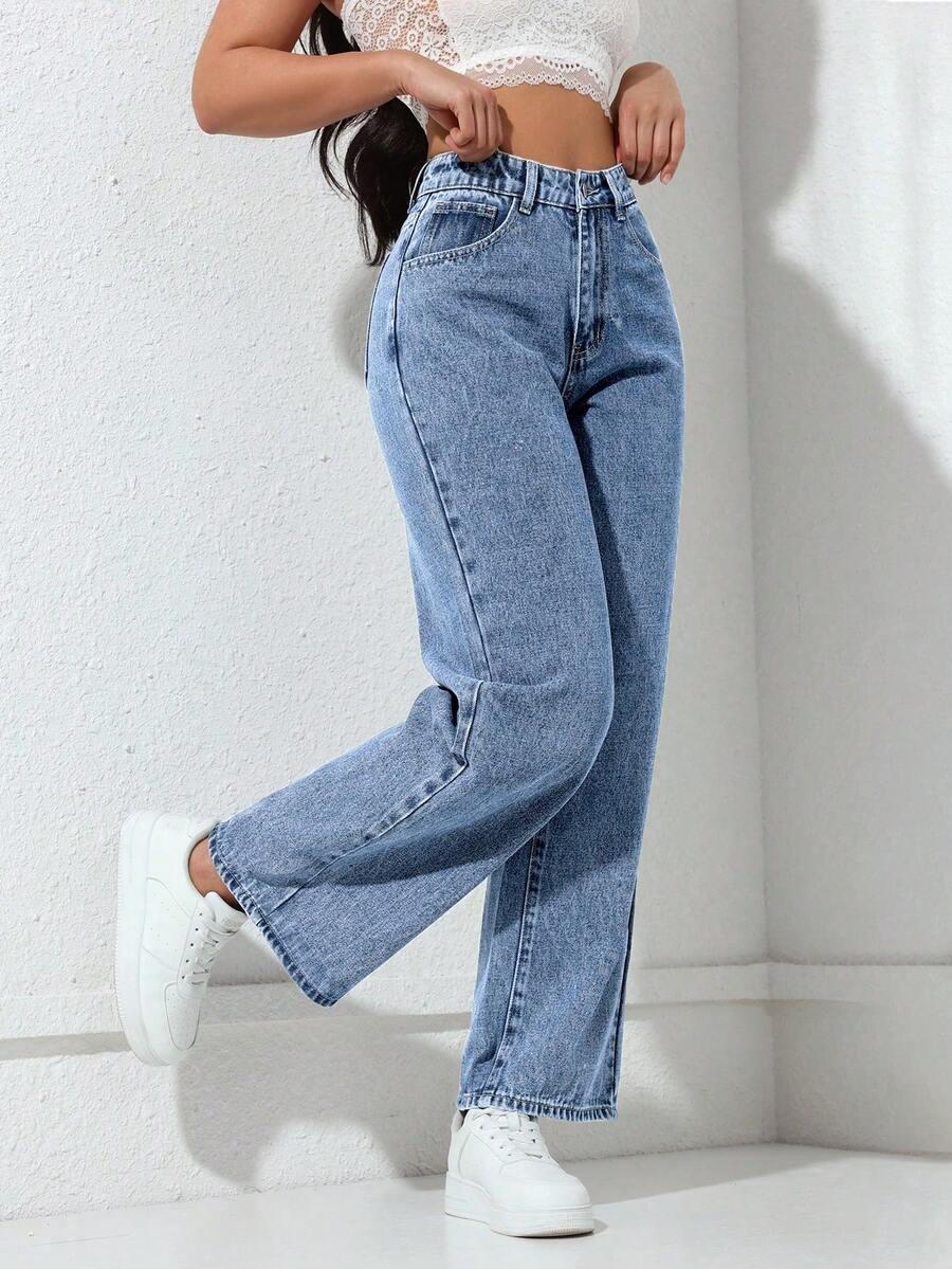 PROSTE SPODNIE JEANS