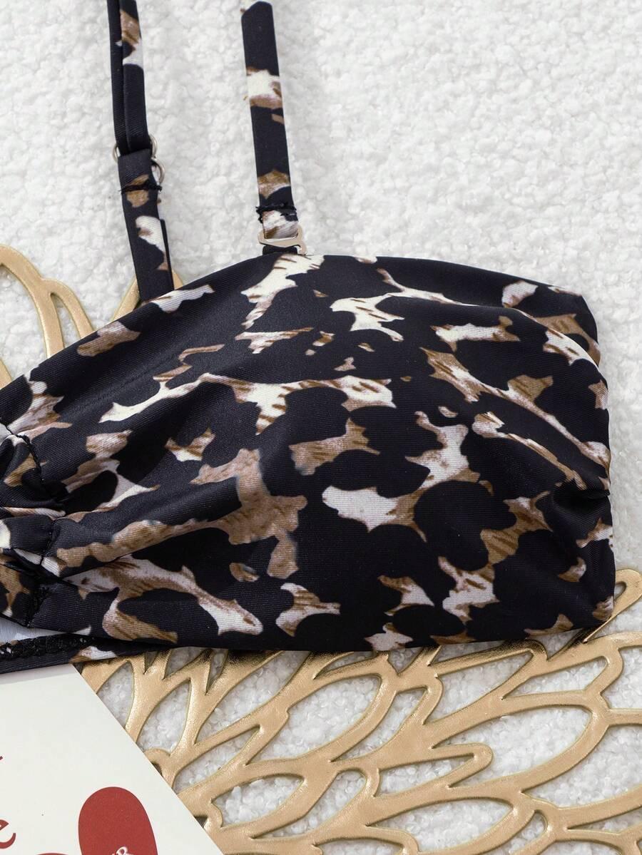DWUCZĘŚCIOWY STRÓJ KĄPIELOWY ANIMAL PRINT