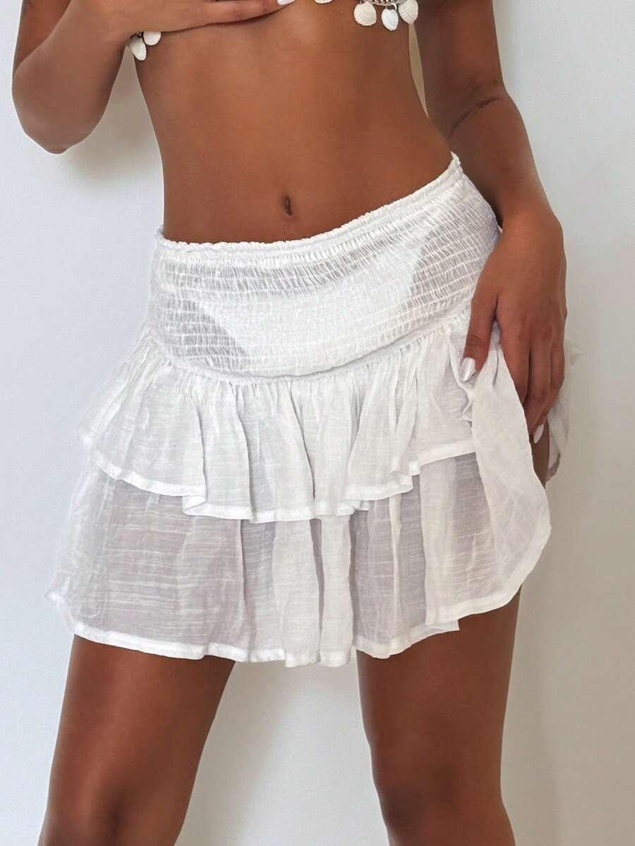 SPÓDNICA MINI ROZKLOSZOWANA