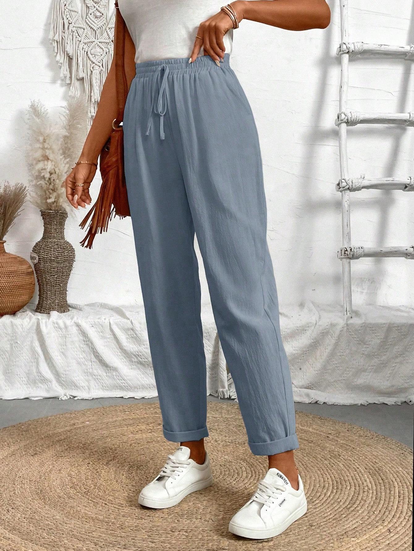 niebieskie spodnie casual