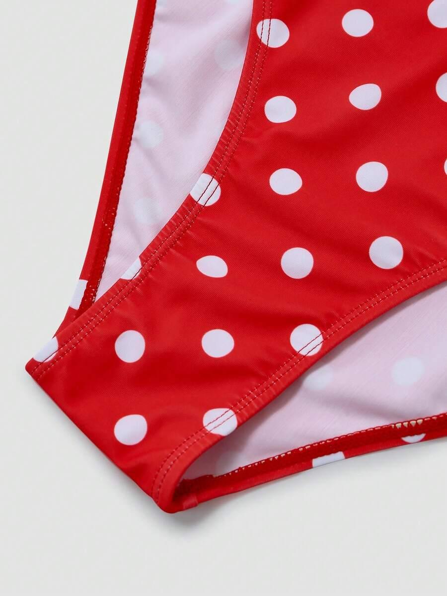 dół od bikini wzór groszki