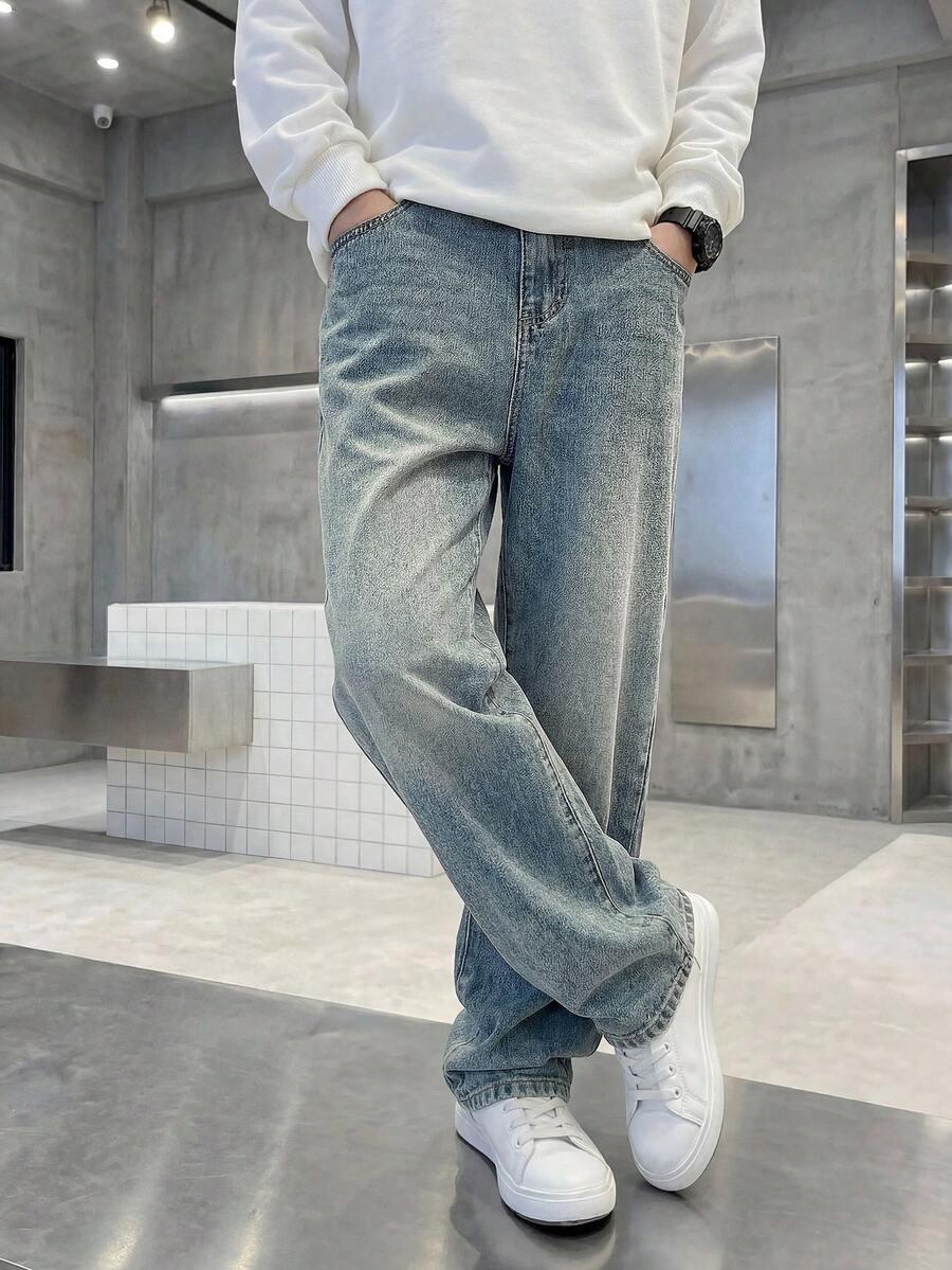 NIEBIESKIE SPODNIE JEANS