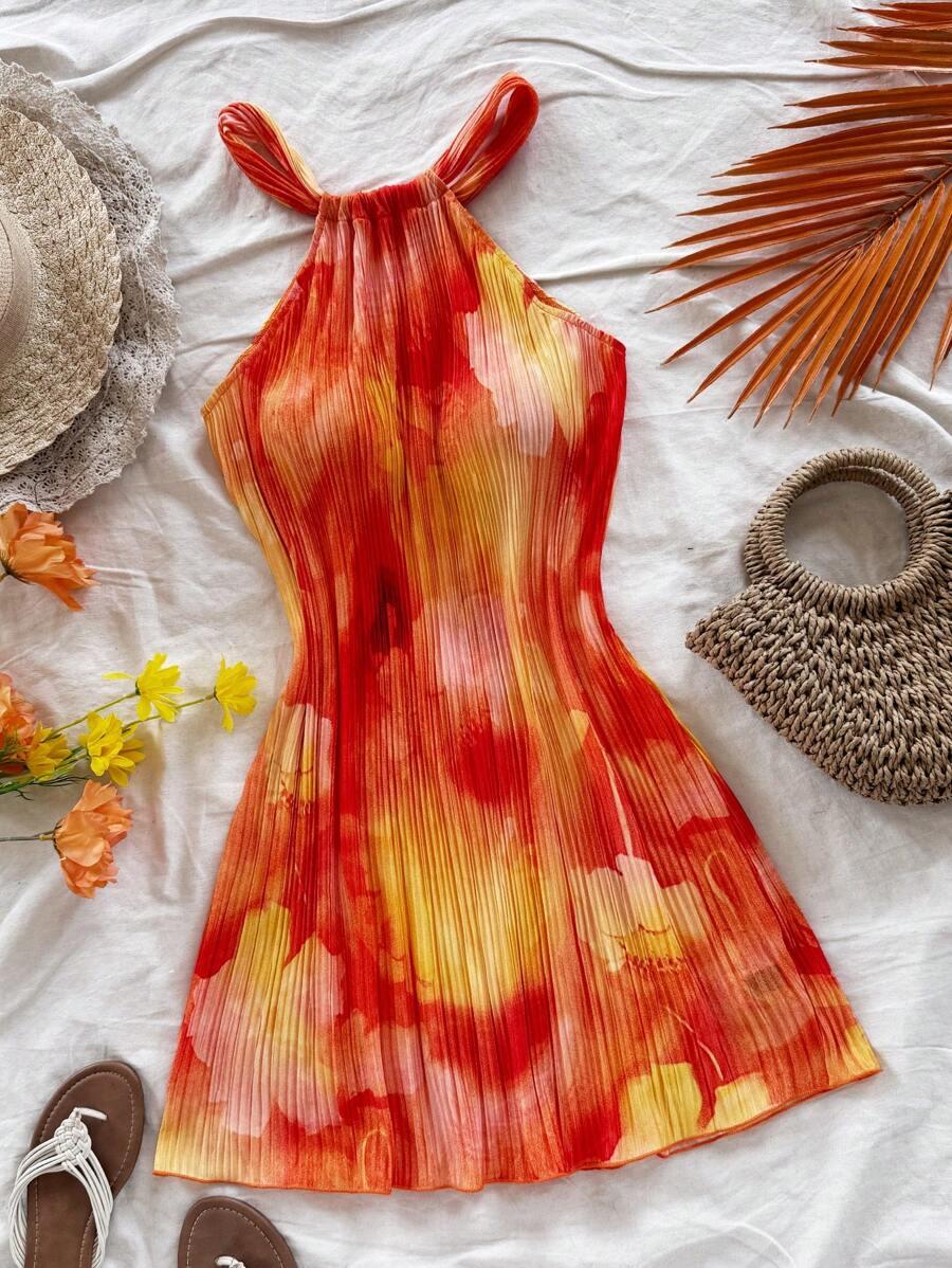 plisowana MINI SUKIENK tie dye