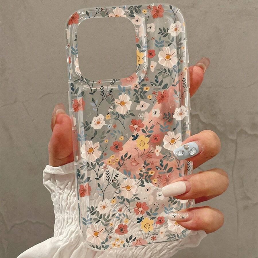 etui na telefon iPhone 12 kwiaty 