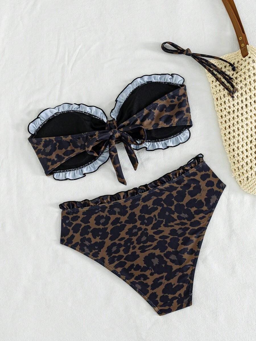DWUCZĘŚCIOWY STRÓJ KĄPIELOWY LEOPARD PRINT