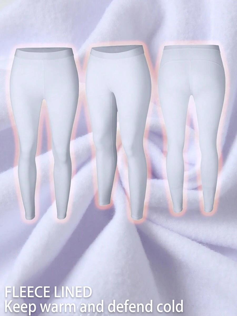 BIAŁE LEGGINSY WYSOKI STAN LOGO
