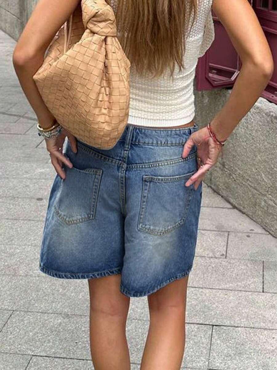 NIEBIESKIE SPODENKI JEANS