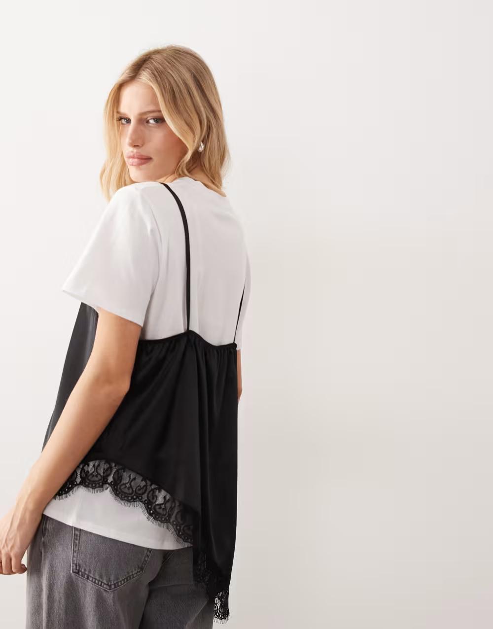 biały oversize t-shirt krótki rękaw