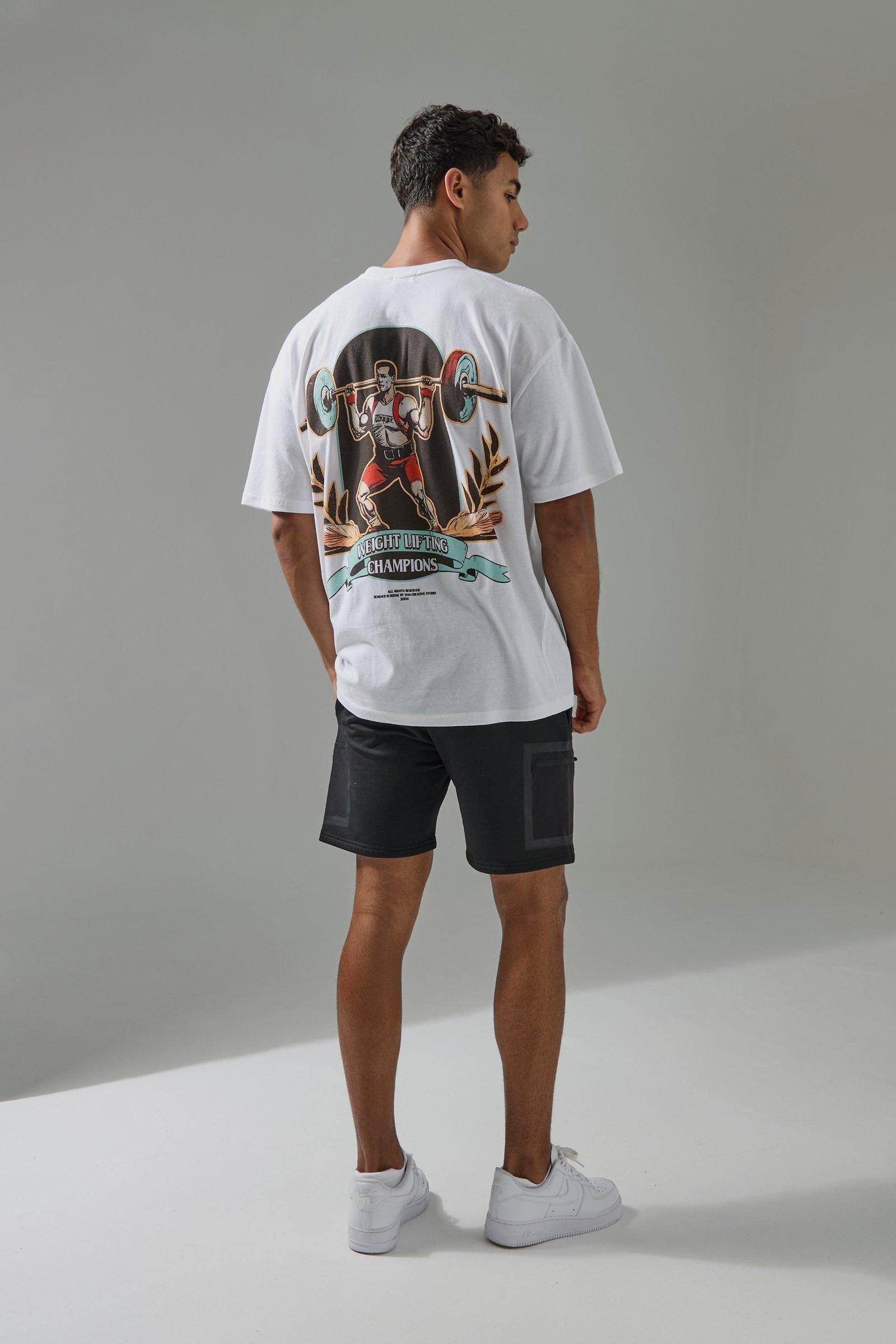 biały t-shirt nadruk