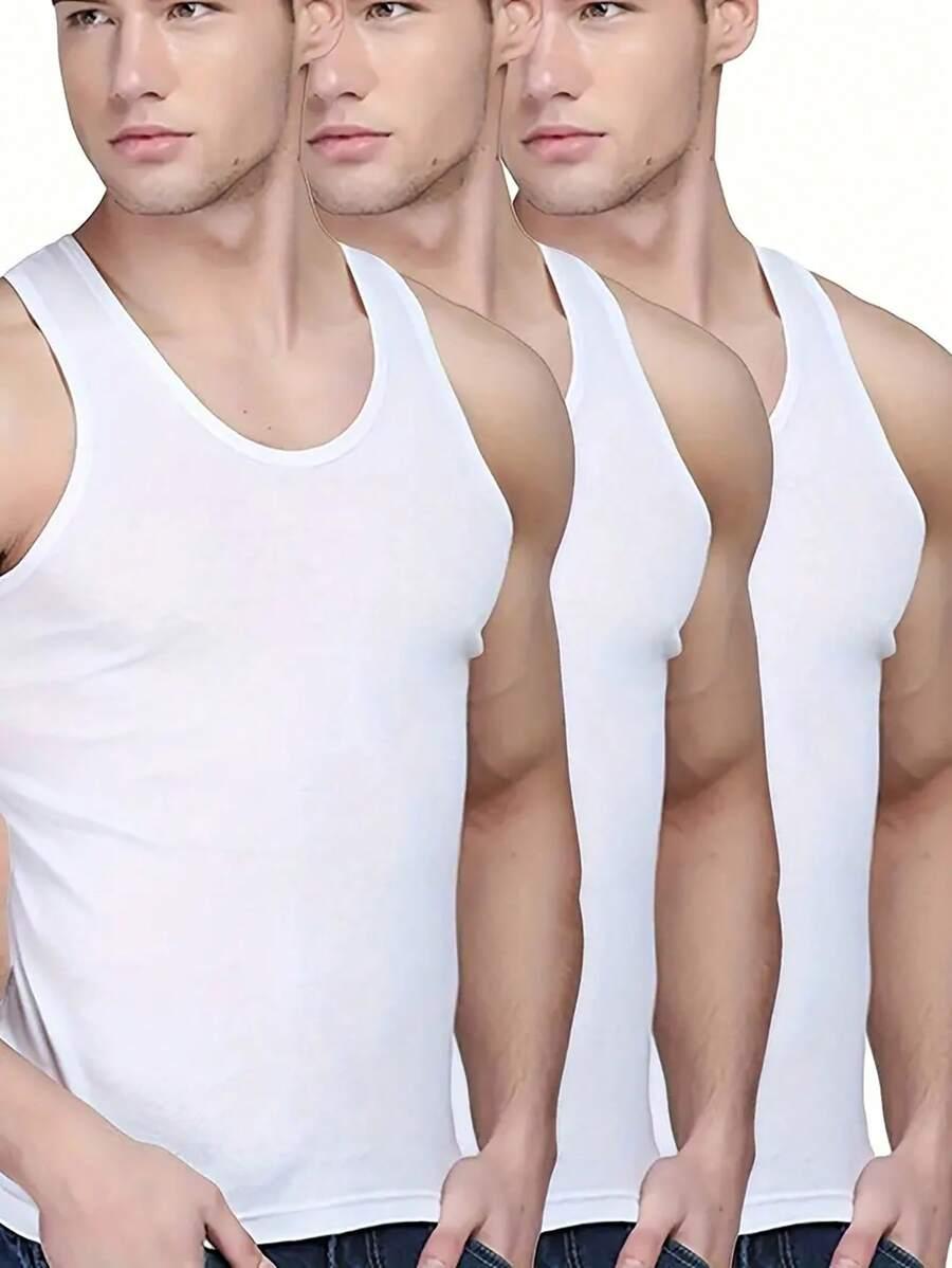 BIAŁA KOSZULKA BEZ RĘKAWÓW 3-pack