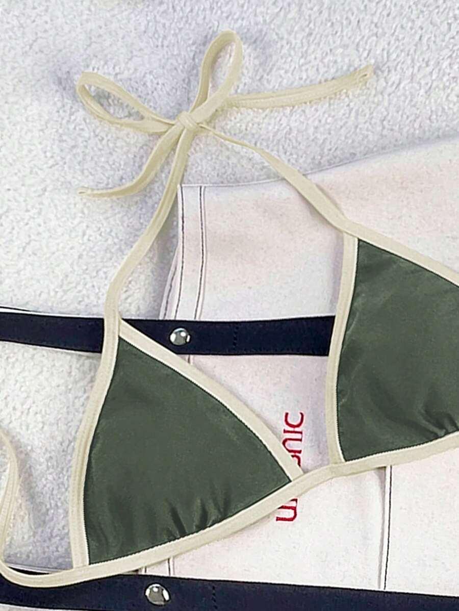 ZIELONY DWUCZĘŚCIOWY STRÓJ KĄPIELOWY