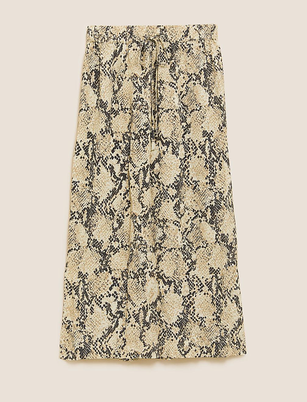 midi spódnica snake print T42-2982-V4