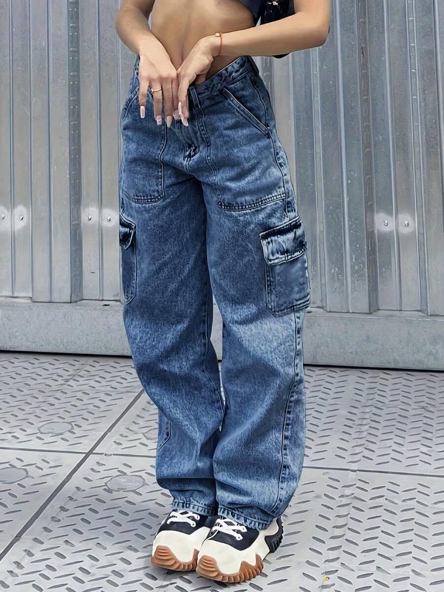 NIEBIESKIE SPODNIE JEANS